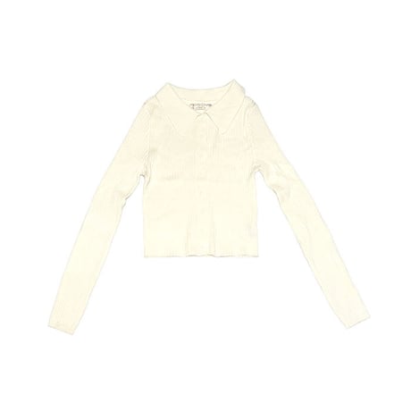 【USED】00'S Jolie & Joy RIB KNIT CARDIGAN WHT