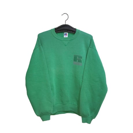 【USED】90'S RUSSELL ATHLETIC SWEAT SHIRT LIME GUREEN