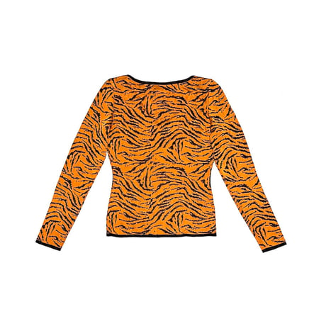 【USED】90s GIANNI VERSACE TIGER PATTERN V-NECK KNIT