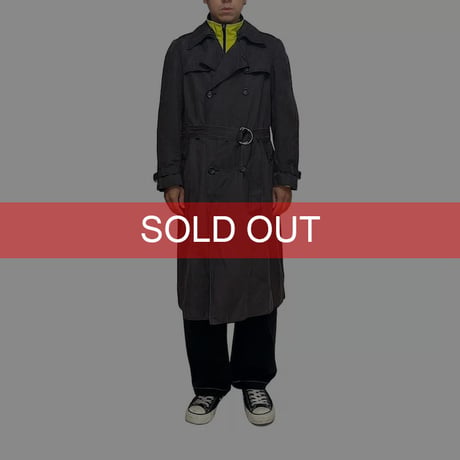 【USED】RAF SIMONS 2001-2002AW "Riot Riot Riot" WAXED TRENCH COAT