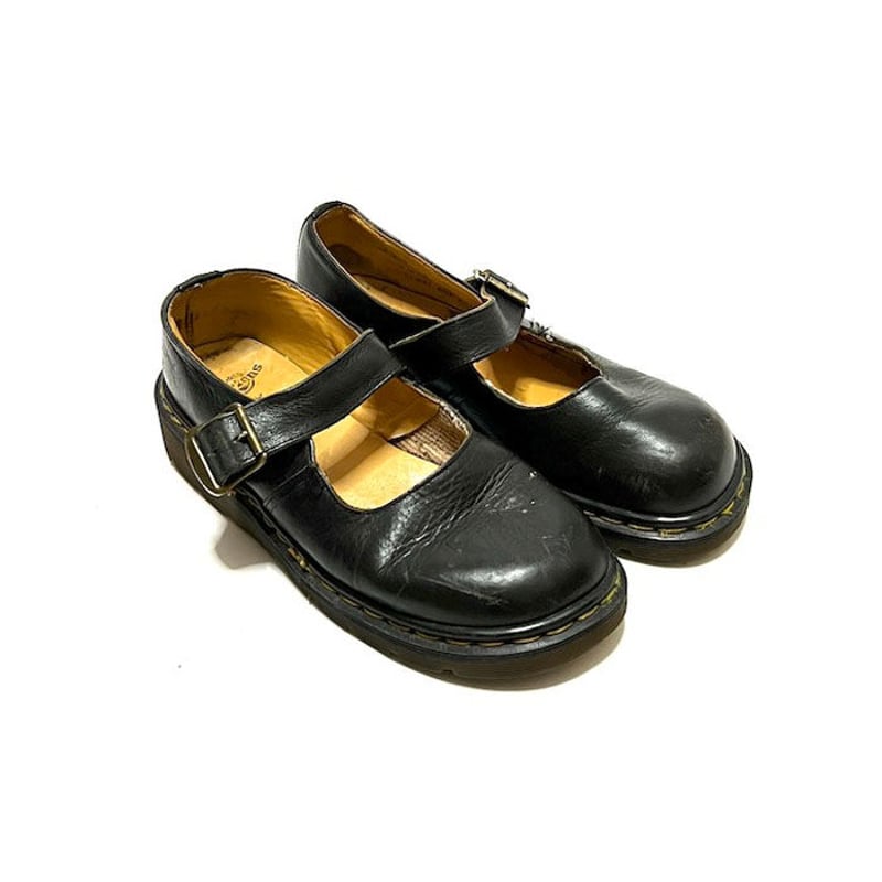 USED】90'S DR MARTENS MARY JANE BUCKLE LEATHER