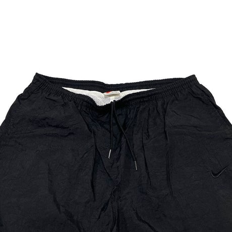 【USED】90'S NIKE ALL BLACK NYLON TRACK PANTS
