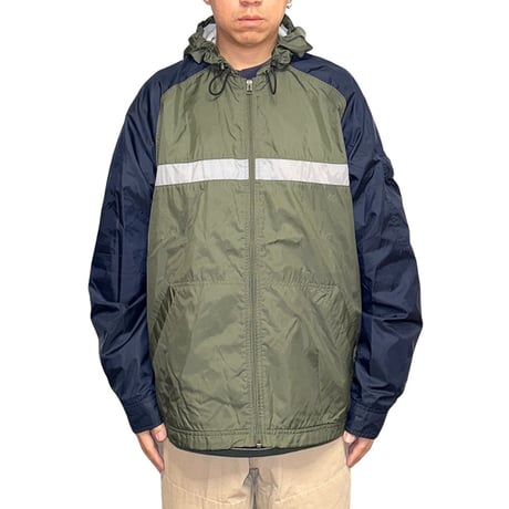 【USED】90's-00's NIKE NYLON HOODED JACKET with ARM POCKET
