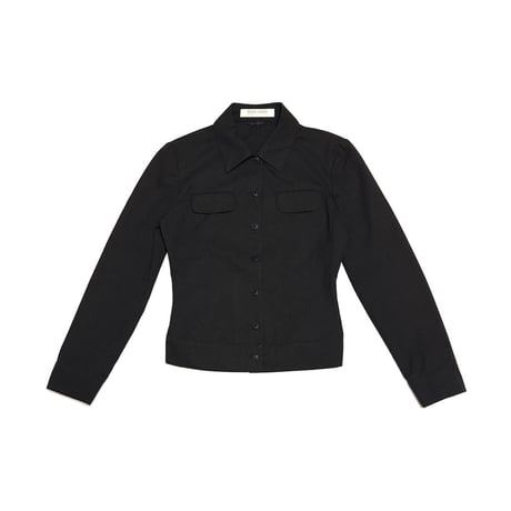 【USED】90's-00's miu miu Sculpted Waist Trucker Jacket Black