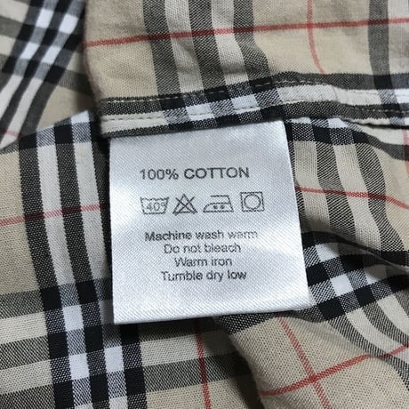 【USED】BURBERRY LONDON NOVA CHECK S/S B.D SHIRT