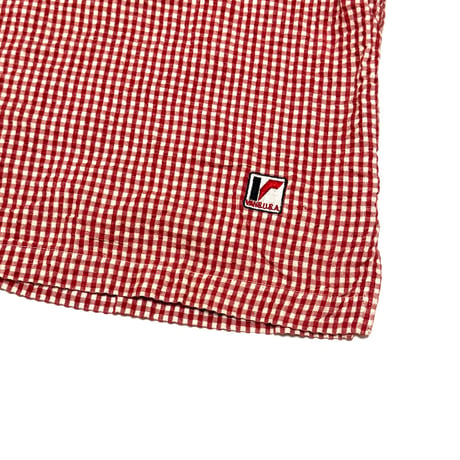 【USED】00's VANS GINGHAM CHECK PULLOVER B.D SHIRT