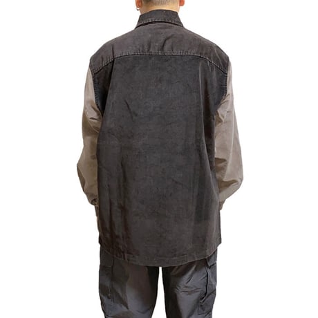 【USED】90'S ANARCHIC ADJUSTMENT PULLOVER VELOUR SHIRT "Huxley"