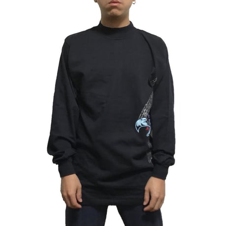 【DEAD STOCK】80'S POWELL "TONY HAWK" L/S T-SHIRT BLACK