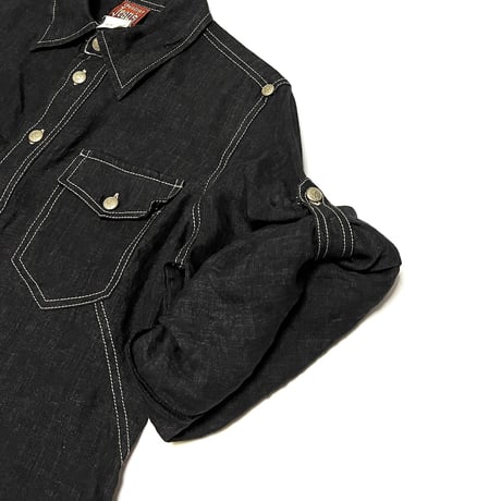 【USED】90's Gaultier Jeans LANTERN SLEEVE LINEN SHIRT BLACK
