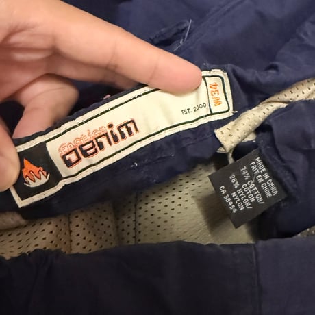 【USED】00's Faction Denim Tech Pants Navy