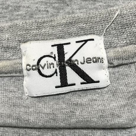 【USED】90'S  CALVIN KLEIN JEANS BIG LOGO L/S T-SHIRT