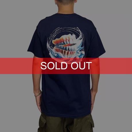 【USED】00's AFFORDABLE CARE HUB Trippy Denture Art T-shirt