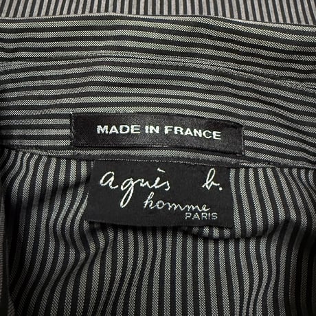 【USED】90's agnès b. homme PARIS STRIPE JACKET with BARTH BUTTON