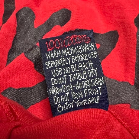 【USED】90's STUSSY Big Logo T-shirt Red Made in Australia