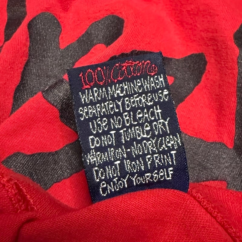 USED】90's STUSSY Big Logo T-shirt Red Made in