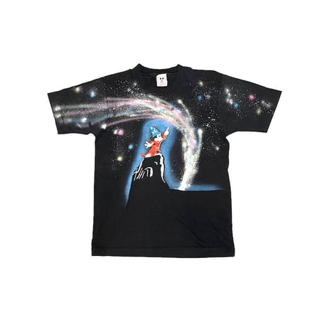 【USED】80'S-90'S DISNEY FANTASIA MICKEY MOUSE ALL OVER PRINT T-SHIRT