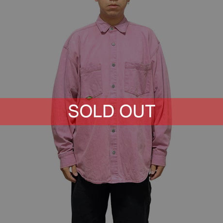 【USED】80'S QUIKSILVER COTTON SHIRT PINK PURPLE