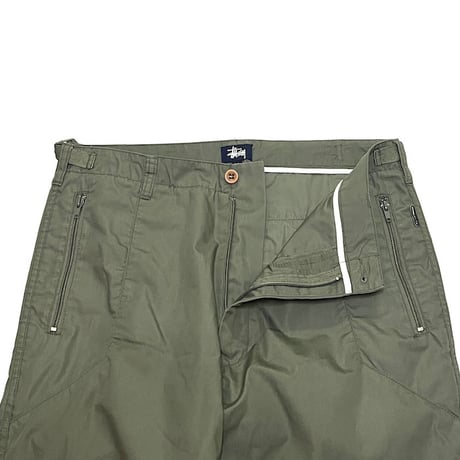 【USED】90's-00's STUSSY 8 ZIP-POCKET FLIGHT PANTS LIGHT KHAKI