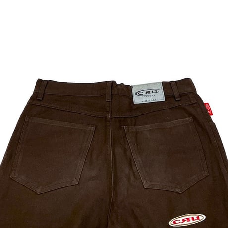 【USED】90'S CRU DESIGNS COTTON PANTS BROWN