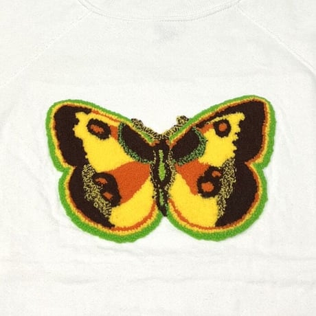 【USED】80'S HIPPIE BUTTERFLY PATCH SWEATSHIRT