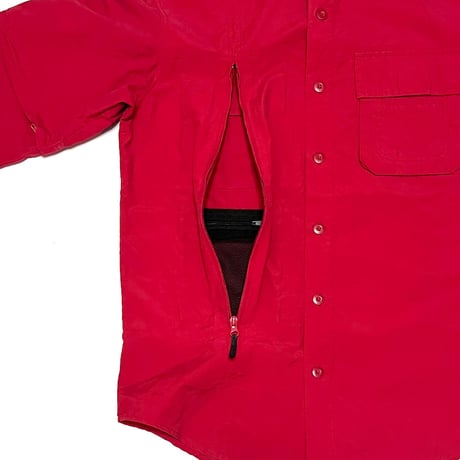 【USED】00's AIRWALK DETACHABLE GIMMICK SHIRT RED