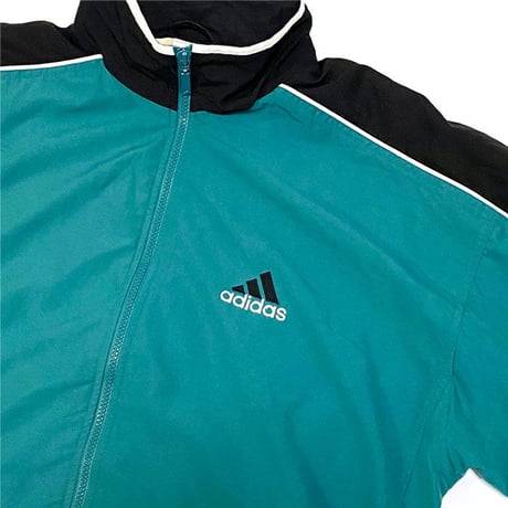 【USED】00'S ADIDAS PERFORMANCE LOGO JACKET EMERALD GREEN