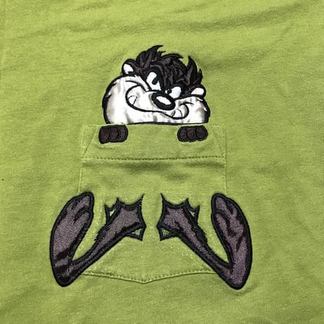 【USED】90'S WARNER BROS. TASMANIAN DEVIL POCKET T-SHIRT