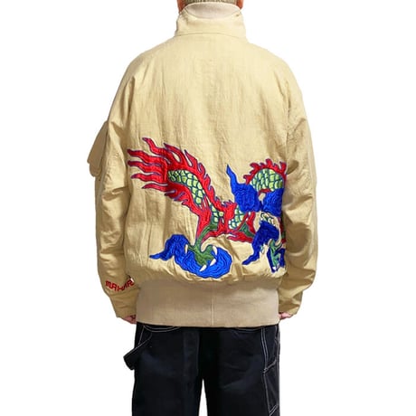 【USED】00'S MAHARISHI BRUCE LEE HEMP BOMBER JACKET