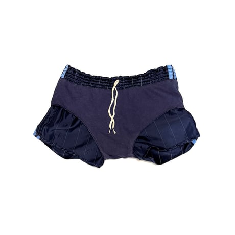 【USED】80's adidas RUNNING SHORTS PINSTRIPE NAVY MADE IN WEST GERMANY
