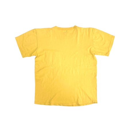 【USED】90'S STUSSY ONE POINT LOGO POCKET T-SHIRT YELLOW