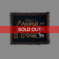 【USED】Vintage DISNEY Animal Kingdom Lodge Woven Blanket