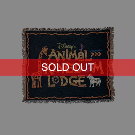 【USED】Vintage DISNEY Animal Kingdom Lodge Woven Blanket