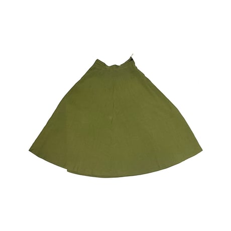 【USED】90's tricot COMME des GARCONS LINEN LONG SKIRT KHAKI