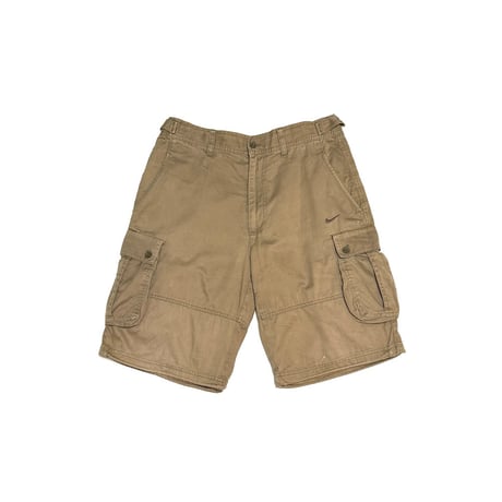 【USED】00's Nike Cargo Shorts Brown Cotton Multi Pocket