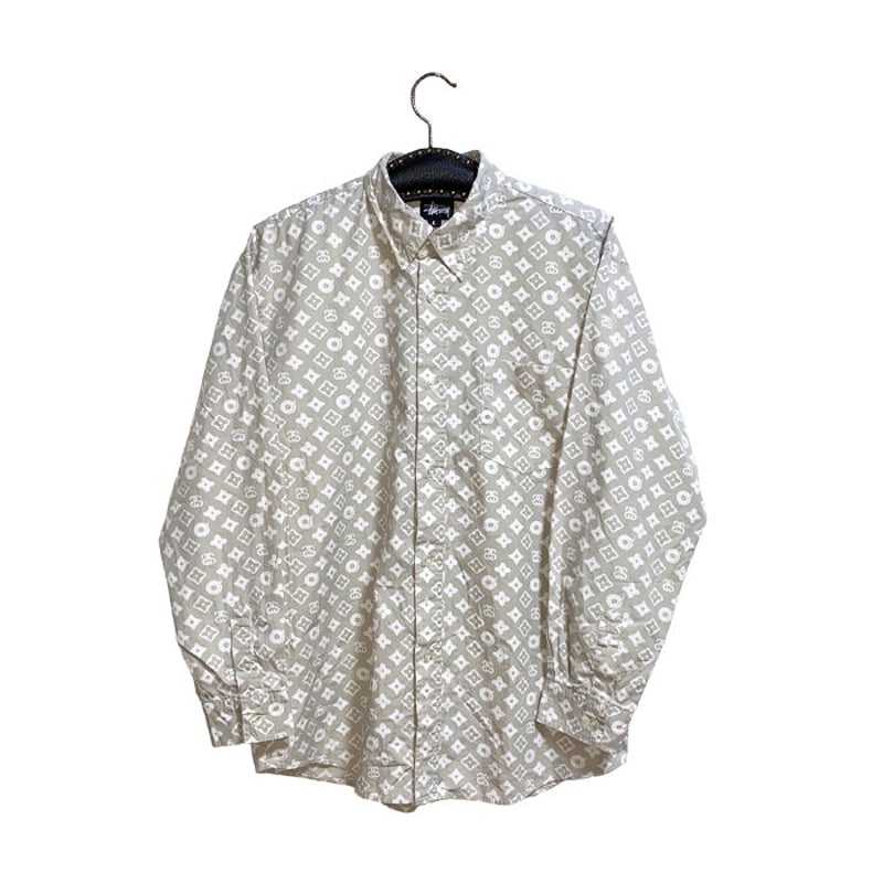 USED】80'S-90'S OLD STUSSY MONOGRAM SHIRT | KON