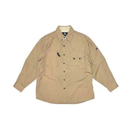 【USED】00's AIRWALK DETACHABLE GIMMICK SHIRT BEIGE