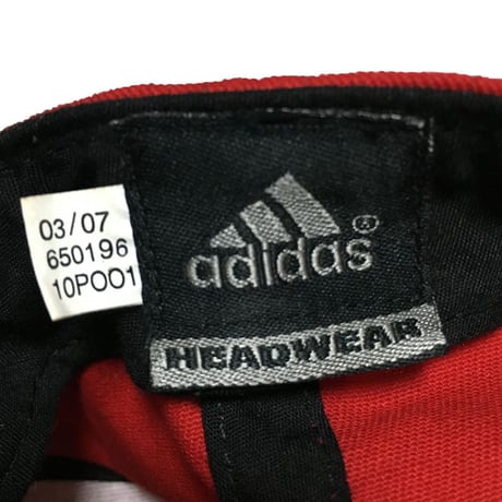 【USED】00'S ADIDAS 3STRIPS LOGO CAP RED