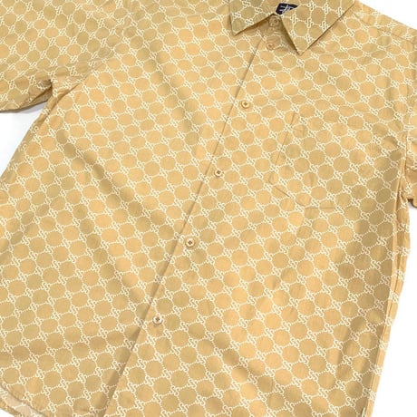 【USED】90'S STUSSY SS MONOGRAM S/S SHIRT