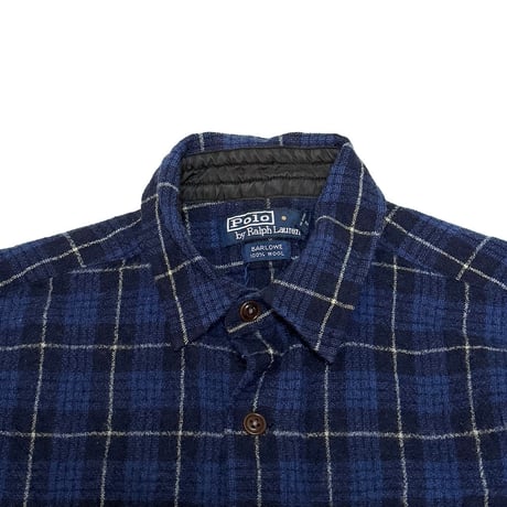 【USED】90's Polo by Ralph lauren BARLOWE CHECK WOOL SHIRT