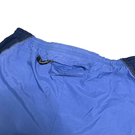 【USED】00's NIKE Ripstop Training Shorts Blue × Navy Side Panel