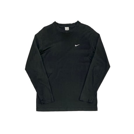 【USED】00'S NIKE LOGO EMBROIDERY L/S T-SHIRT SIZE:M