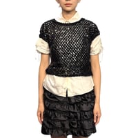 【USED】Vintage Sequin Mesh Knit Top