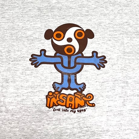 【USED】90's insane Look into my eyes T-SHIRT GRAY