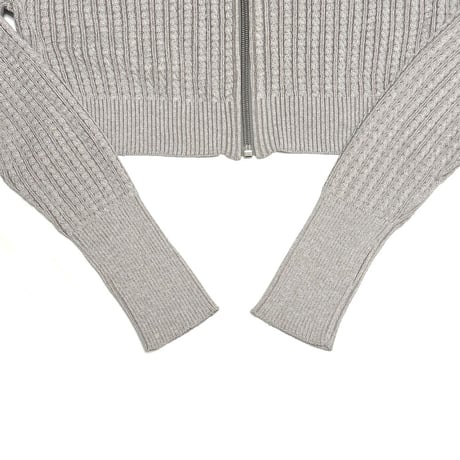 【USED】00's NIKE RIB KNIT ZIP SHORT CARDIGAN