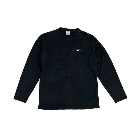 【USED】00'S NIKE LOGO EMBROIDERY L/S T-SHIRT SIZE:L