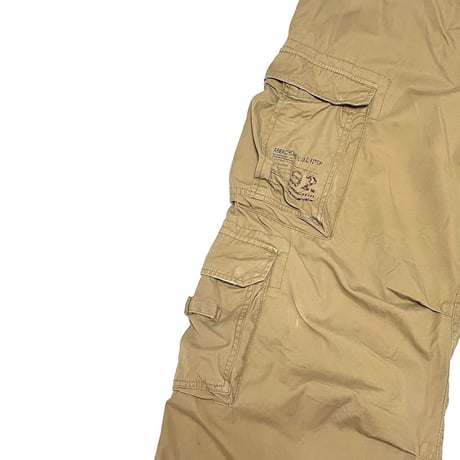 【USED】00's Abercrombie & Fitch BAGGY CARGO PANTS BEIGE