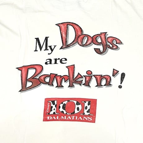 【USED】90'S 101 Dalmatians My Dogs are Barkin! T-SHIRT