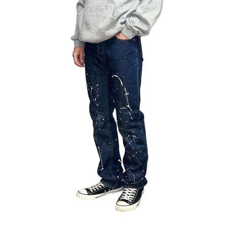 【USED】HELMUT LANG 1999 PAINT DENIM PANTS