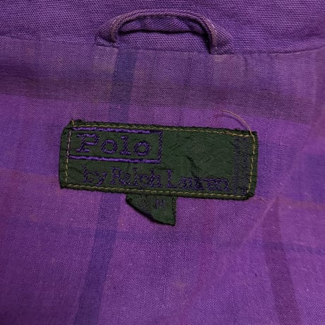 【USED】90's Polo by Ralph Lauren Garment-Dyed Swing Jacket Purple