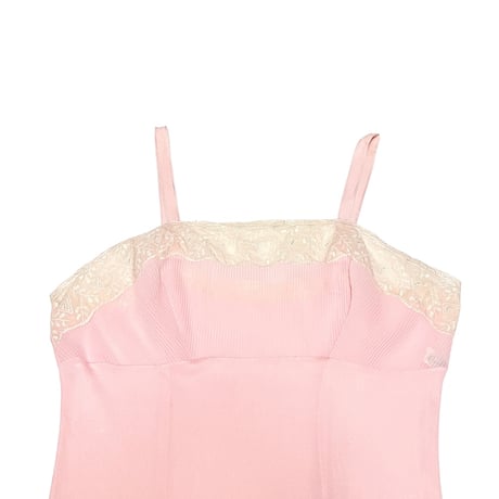 【USED】60's LINGERIE SLIP DRESS BABY PINK